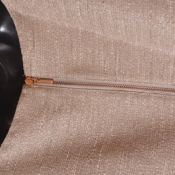 Anne Klein gold dress. No size tag, see measurements.  Great used condition. - Picture 8 of 16